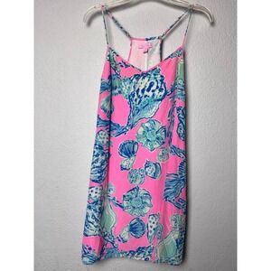 Lilly Pulitzer Mini Dress Women's Small Pink Coastal Tropical Beachy Resort Wear